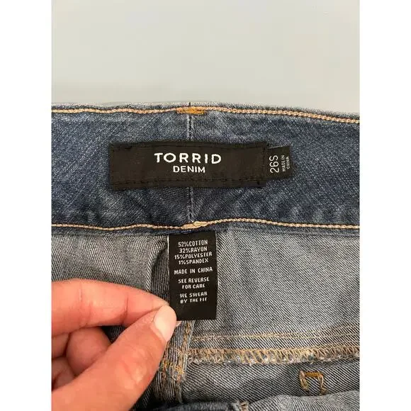 Torrid jeans womens 26 dark wash cropped - Picture 4 of 6